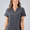 Odziez Medyczna uniformix Bluzy Medyczne | Bluza Medyczna Damska Uniformix, Super Flex 4000-Dark Grey Szary