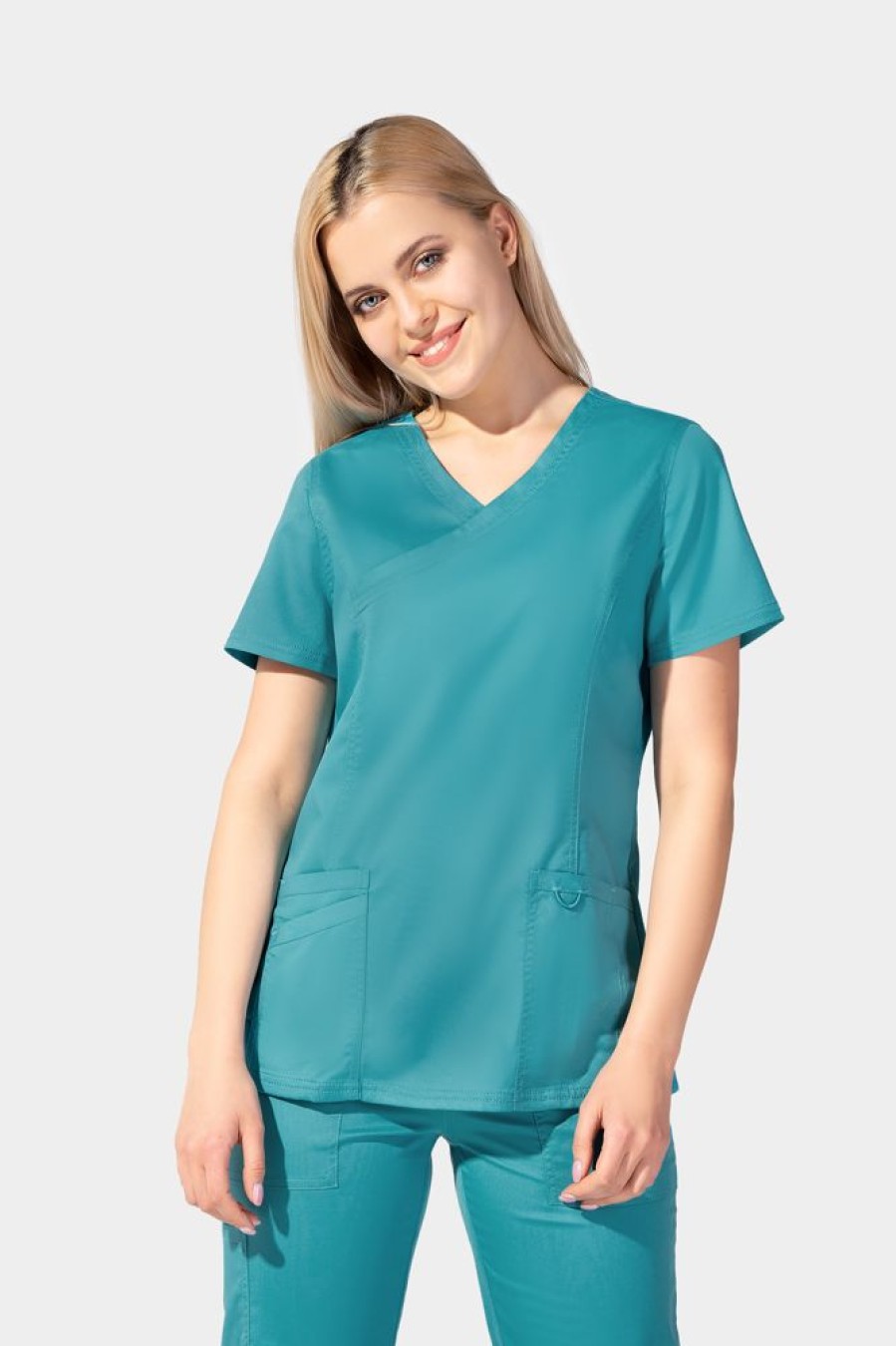 Odziez Medyczna uniformix Bluzy Medyczne | Bluza Medyczna Damska Landau Proflex, 4161-Btpr Turkusowy