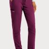 Odziez Medyczna uniformix Spodnie Medyczne | Spodnie Medyczne Damskie Barco Grey'S Anatomy Spandex-Stretch Gvsp509 Wine Bordowy