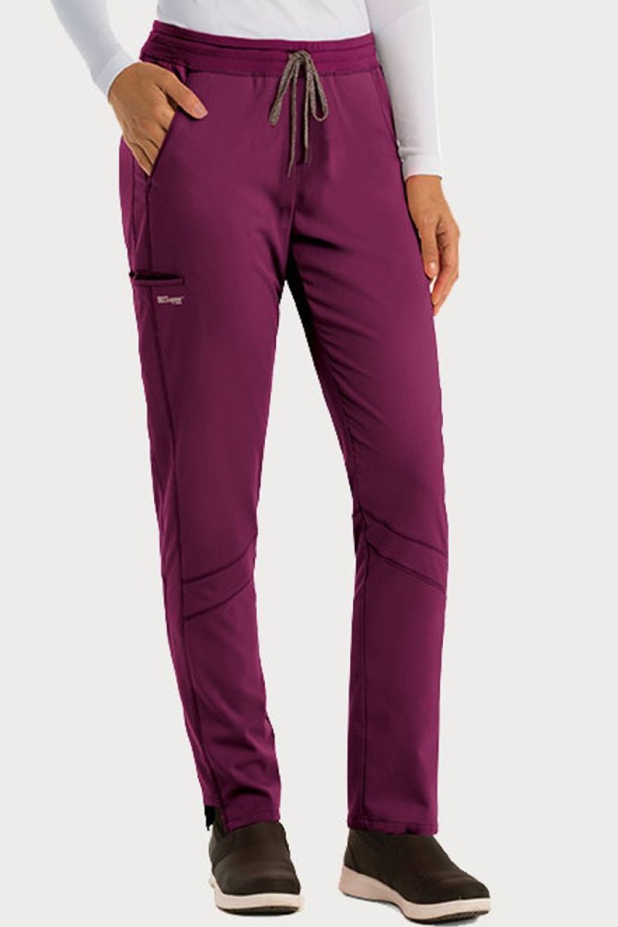 Odziez Medyczna uniformix Spodnie Medyczne | Spodnie Medyczne Damskie Barco Grey'S Anatomy Spandex-Stretch Gvsp509 Wine Bordowy