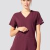 Odziez Medyczna uniformix Bluzy Medyczne | Bluza Medyczna Damska Med Couture Performance Energy Stretch 8579- Wine