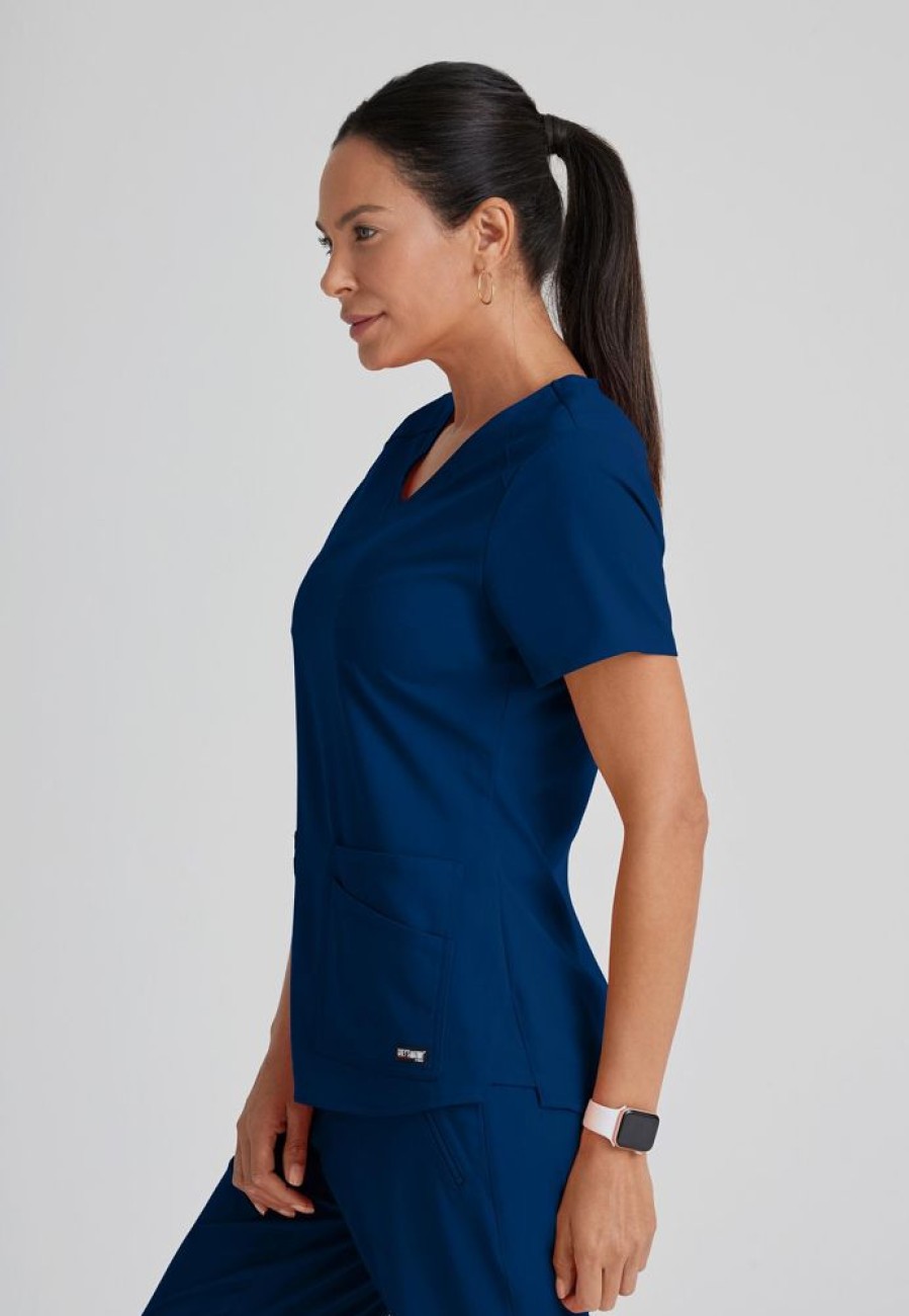 Odziez Medyczna uniformix Bluzy Medyczne | Bluza Medyczna Damska Barco Grey'S Anatomy Stretch, Grst011 Indigo Granatowy