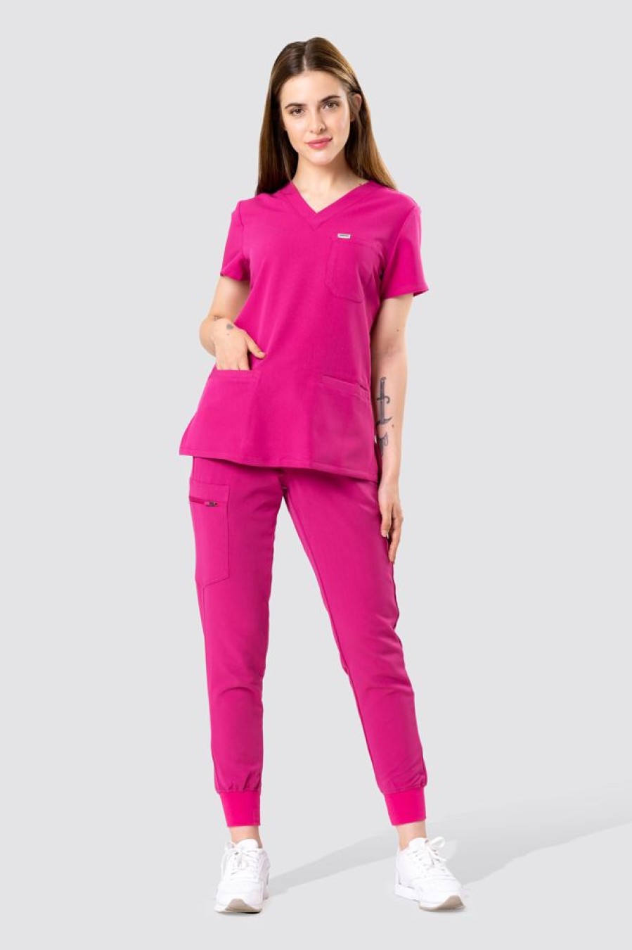 Odziez Medyczna uniformix Bluzy Medyczne | Bluza Medyczna Damska Uniformix Rayon, 3000-Virtual Pink Rozowy