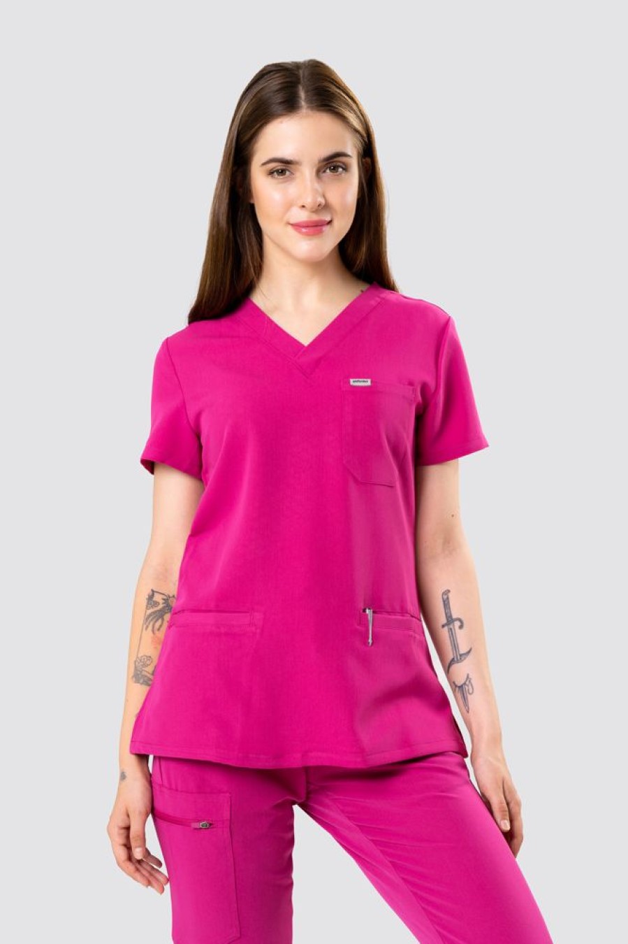 Odziez Medyczna uniformix Bluzy Medyczne | Bluza Medyczna Damska Uniformix Rayon, 3000-Virtual Pink Rozowy