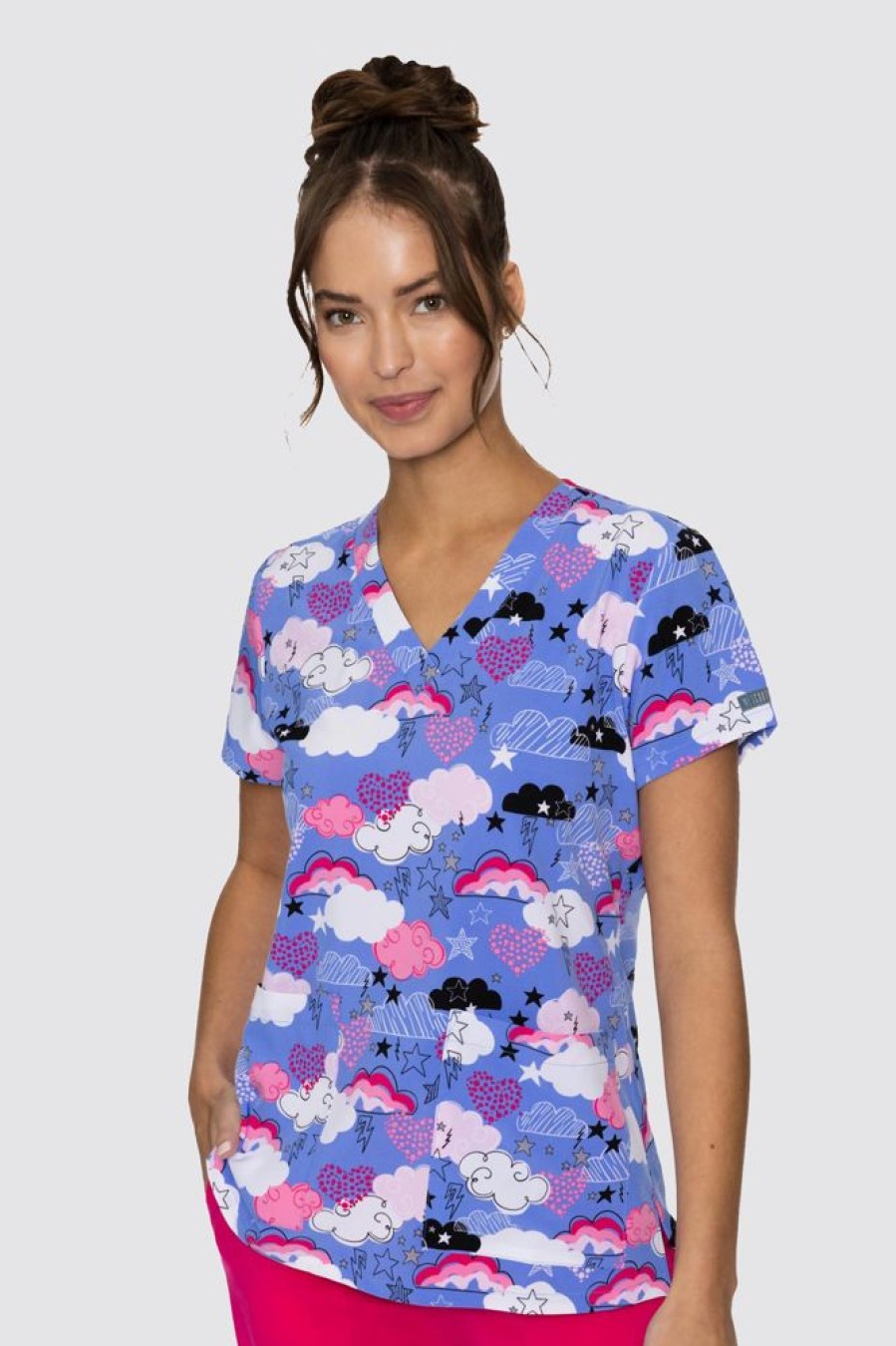 Odziez Medyczna uniformix Bluzy Medyczne | Bluza Medyczna Damska Med Couture Print, 8564 Hald Wielokolorowe