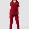 Odziez Medyczna uniformix Bluzy Medyczne | Bluza Medyczna Damska Uniformix Rayon, 3001-Burgundy Bordowy