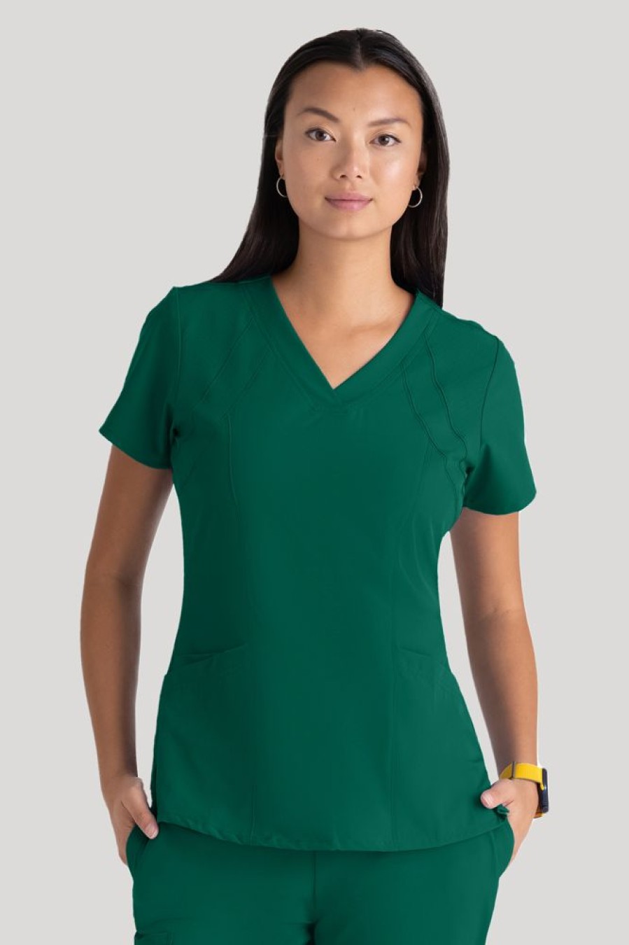 Odziez Medyczna uniformix Bluzy Medyczne | Bluza Medyczna Damska Barco One, 5105-Hunter Green Zielony