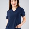 Odziez Medyczna uniformix Bluzy Medyczne | Bluza Medyczna Damska Uniformix, Super Flex 4000-Navy Granatowy