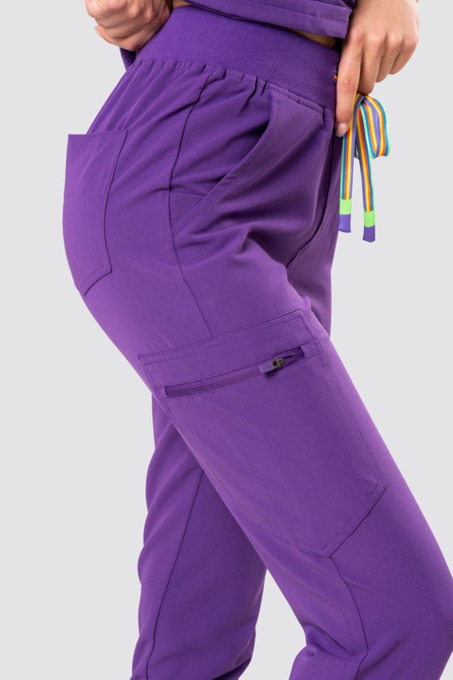 Odziez Medyczna uniformix Spodnie Medyczne | Spodnie Medyczne Damskie Uniformix Rayon, 3020-Plum Wine Fioletowy