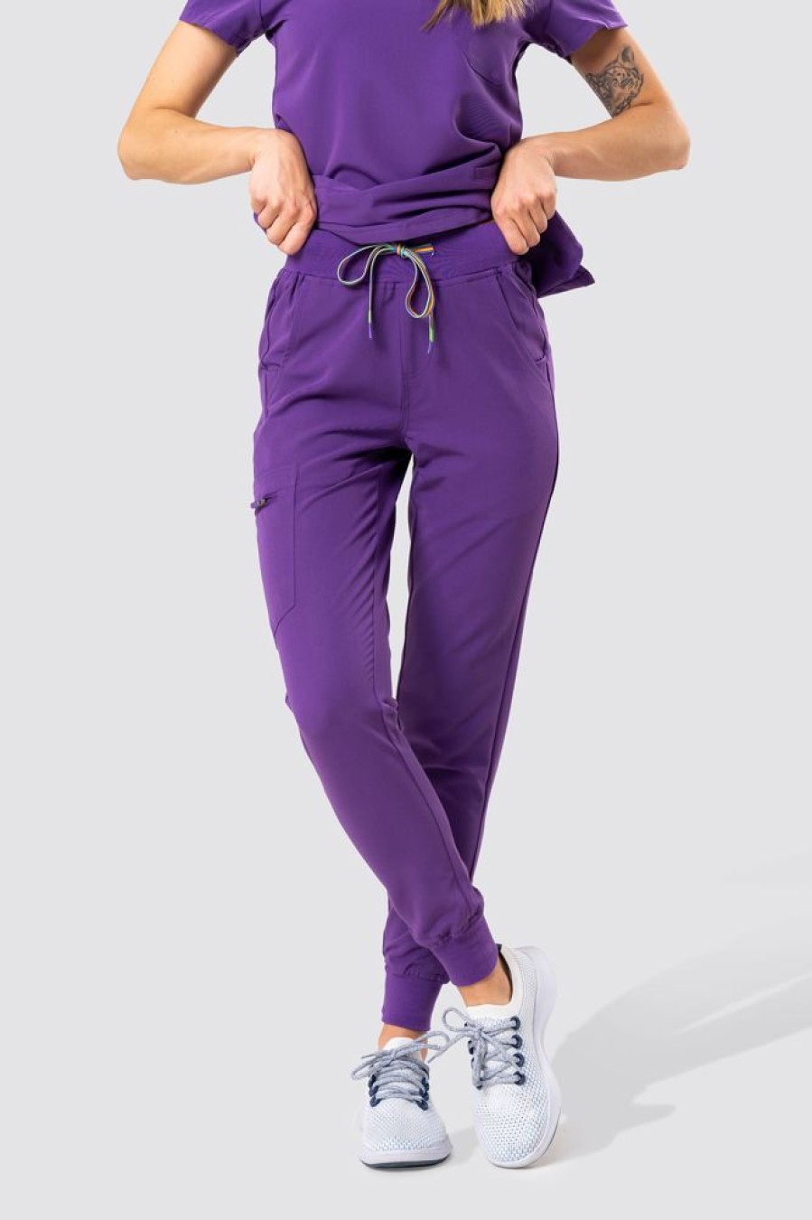 Odziez Medyczna uniformix Spodnie Medyczne | Spodnie Medyczne Damskie Uniformix Rayon, 3020-Plum Wine Fioletowy