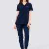 Odziez Medyczna uniformix Bluzy Medyczne | Bluza Medyczna Damska Uniformix Rayon, 3001-Navy Granatowy