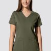 Odziez Medyczna uniformix Bluzy Medyczne | Bluza Medyczna Damska, Grey'S Anatomy Spandex-Stretch , Grst011, Olive Oliwkowy